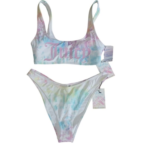Juicy Couture Other - Juicy Couture Bikini Size M L Tie Dye Cheeky Bottoms New With Tags